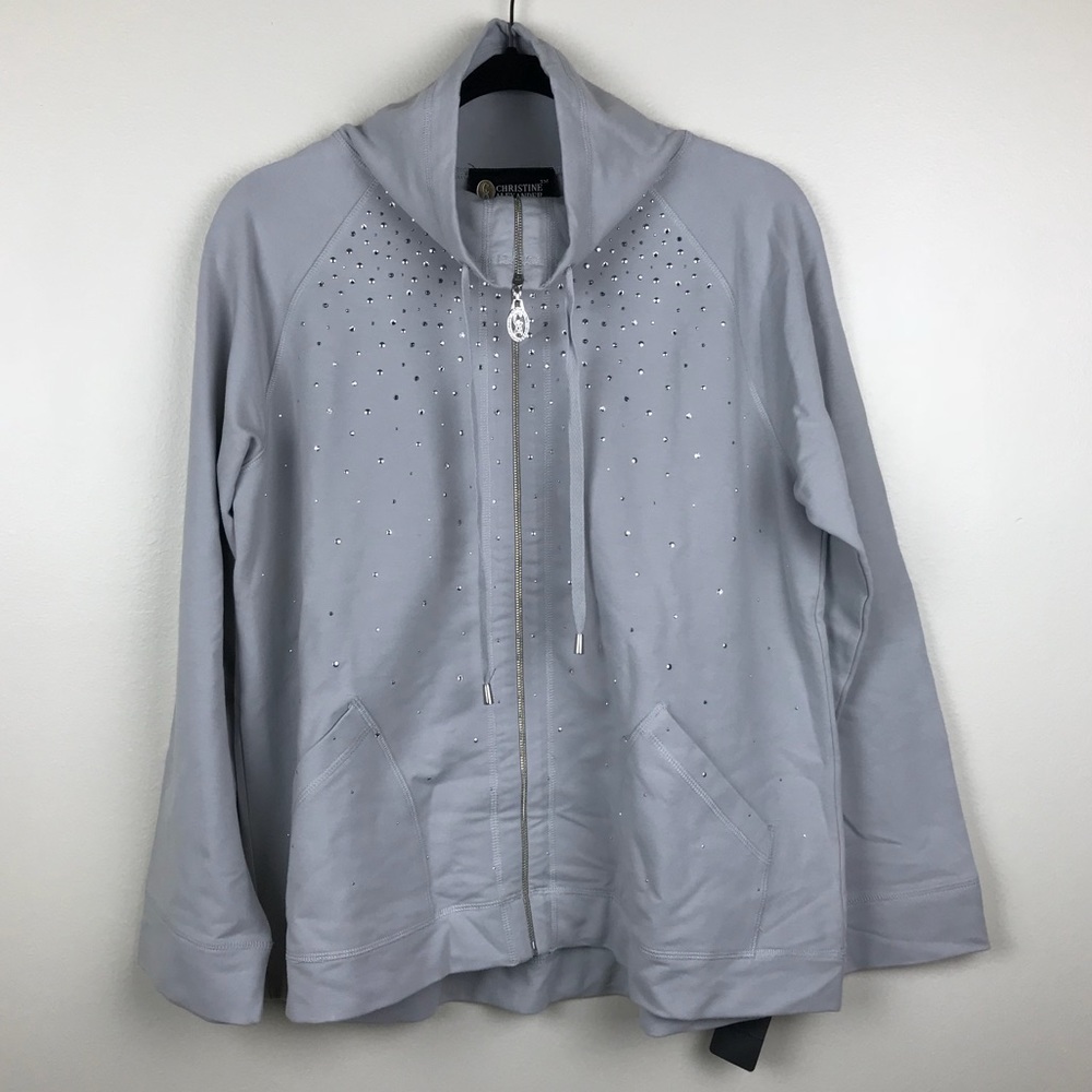 NWT Christine Alexander Zip Up Sweatshirt